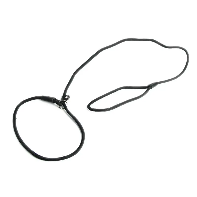 MerkkitN Black Nylon Rope Dog Whisperer Style Slip Train Leash Lead Collar