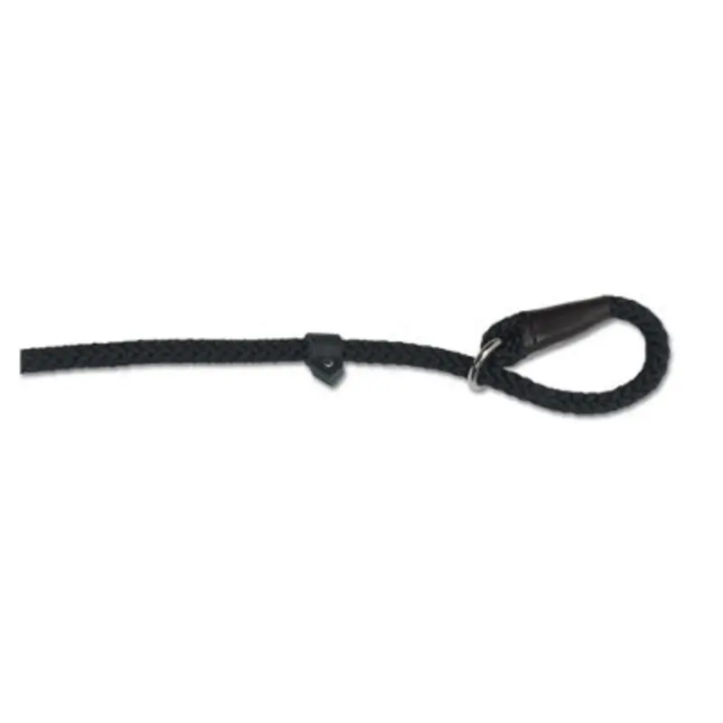 Ancol Black Heritage Nylon Rope Slip Lead X12mm Sz 4-8 1.5M