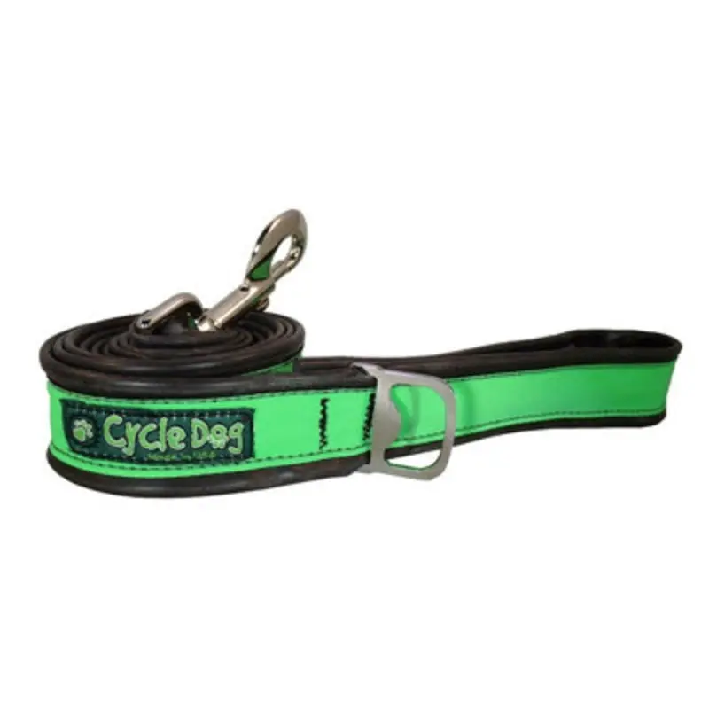 B&Q Dog Lead Lead Recycled Max Bright Reflective With Bottle Opener Green