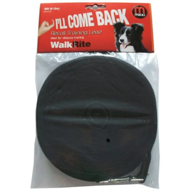 B&Q Mikki Cotton Web Lead 9M (30Ft) Black/Red