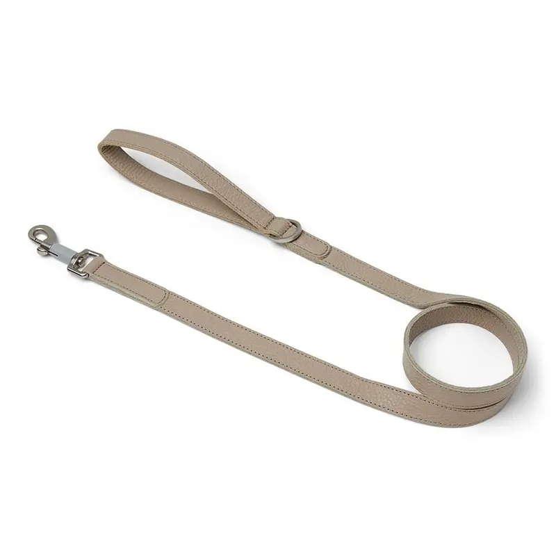 Noble Handcrafted Soft Leather Dog Lead Putty
