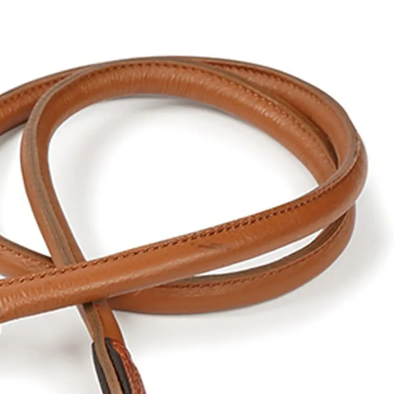 Shires Unisex Digby And Fox Rolled Leather Training Lead - Tan