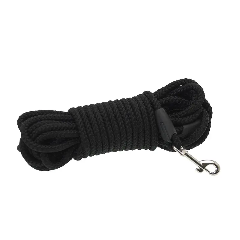 CHAPUIS SELLERIE Black Polypropylene Dog Lead 8mm Diameter 10m Length Small