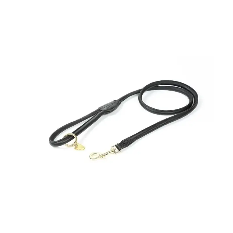 Digby & Fox Unisex Black Digby And Fox Rolled Leather Dog Lead