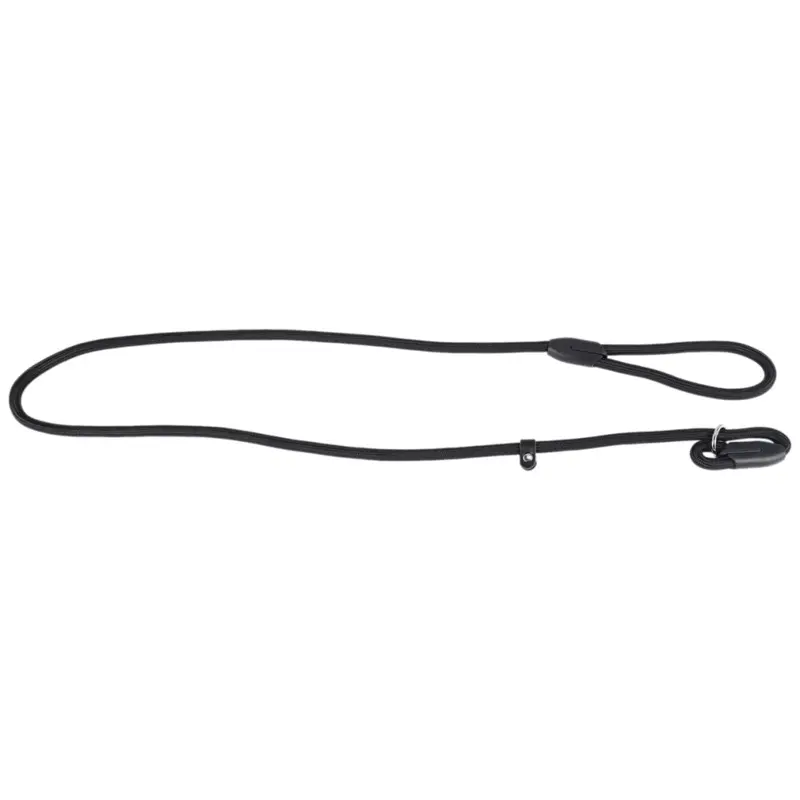 Exogio Black Nylon Dog Slip Training Walking Lead With P Chain 1Cm