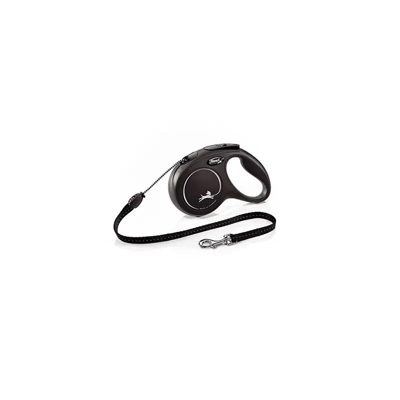 New Flexi Classic Retractable Lead Cord,, Black Medium