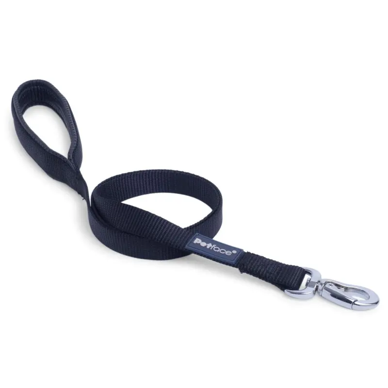 Petface Padded Nylon Dog Lead, Black, Medium