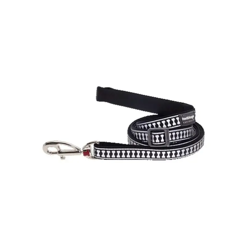 Petpath Black Dog Lead Reflective Large