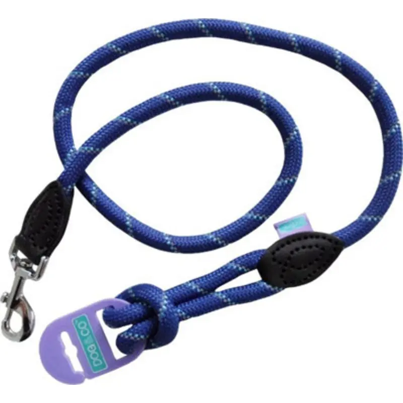 B&Q Blue Dogco Mountain Rope Trigger Lead Reflective 120Cm