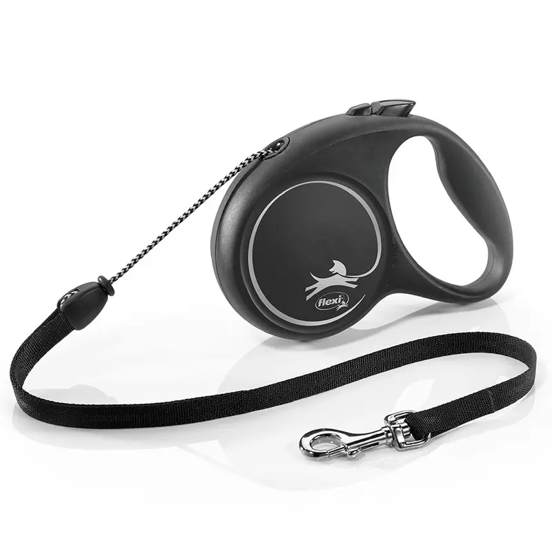 Flexi Fun Extending Dog Lead Cord 5M Black Medium