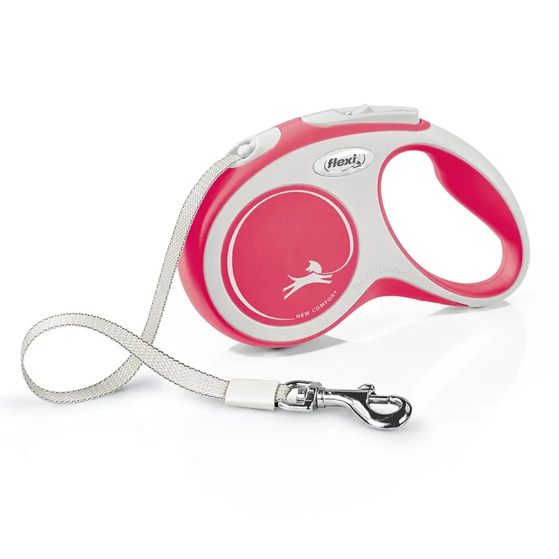 Flexi New Comfort Extending Dog Lead Tape 5M Red Small