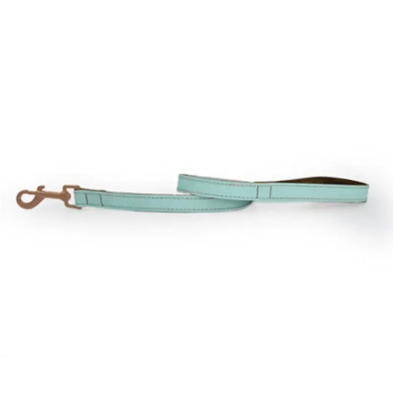 Skye & Murphy Luxury Padded Leather Dog Lead Blue/Pink/Green
