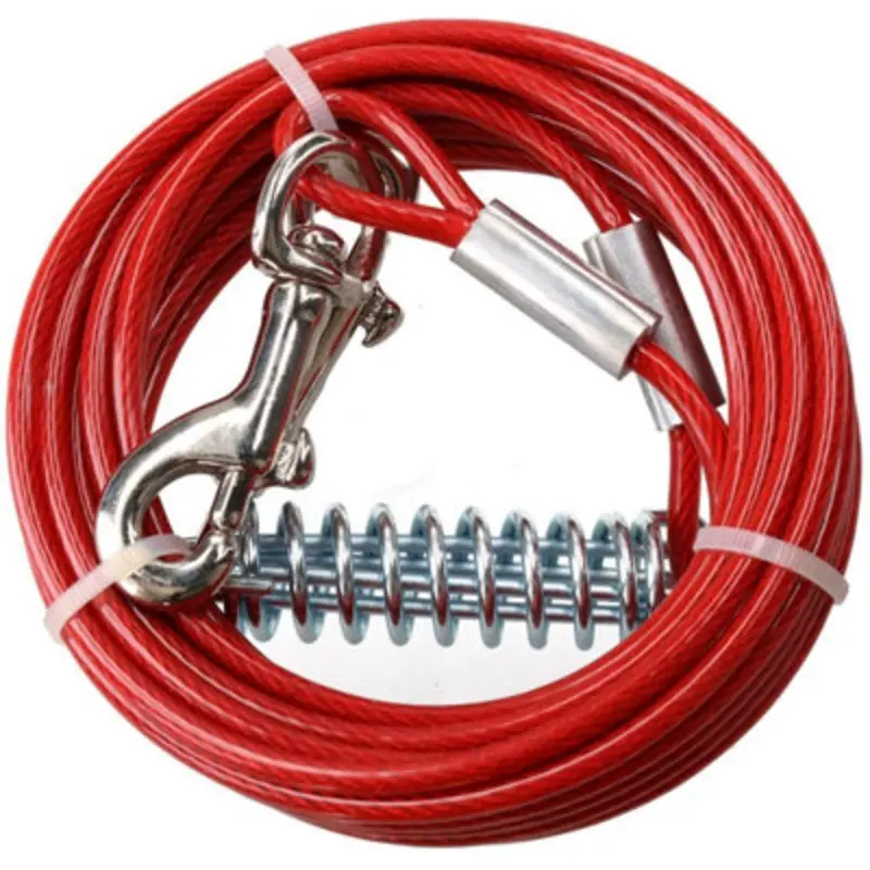 Ab Tools 30Ft/ 9M Weather Resistant Strong Secure Pet Dog Tie-Out Cable Red