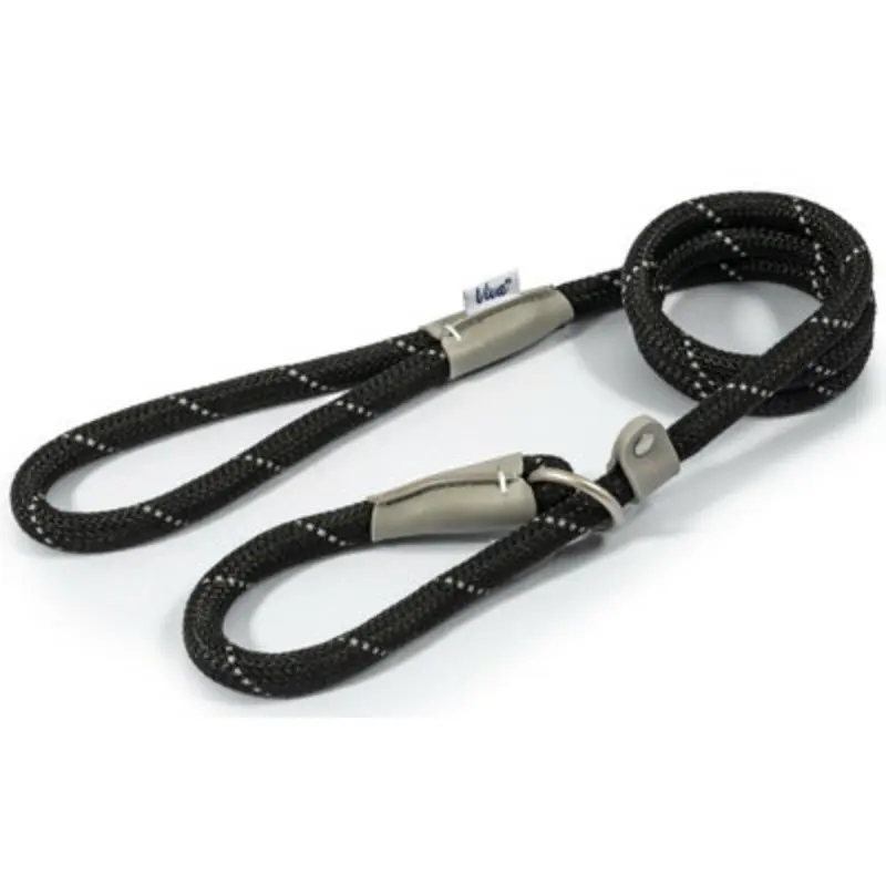 Ancol Viva Nylon Rope Slip Lead 8Mm X 1.5M Black
