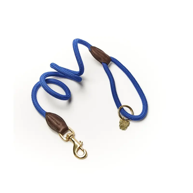 Digby And Fox Fine Rope Lead - One Blue 110Cm