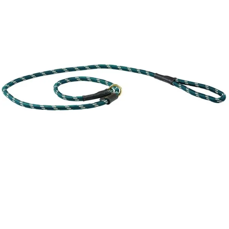 Weatherbeeta Rope Leather Slip Dog Lead - Hunter - Green/Brown Small