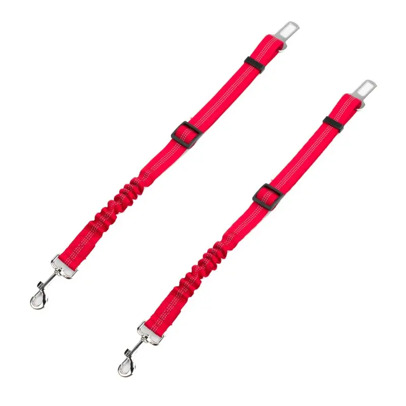 New Kct Pack Dog Seat Belt Clip Lead - Red Ppa121red_2 Size 2