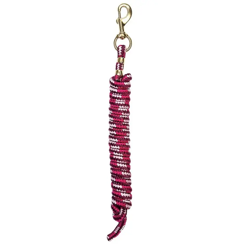 Weversleer Weaver Leather Poly Lead Rope Solid Brass Snap Burgundypinkraspberry