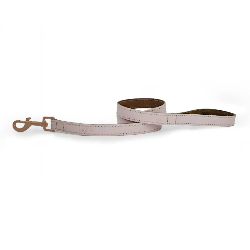 Hugglepets Pink (Blush) Skye & Murphy Luxury Padded Leather Dog Lead