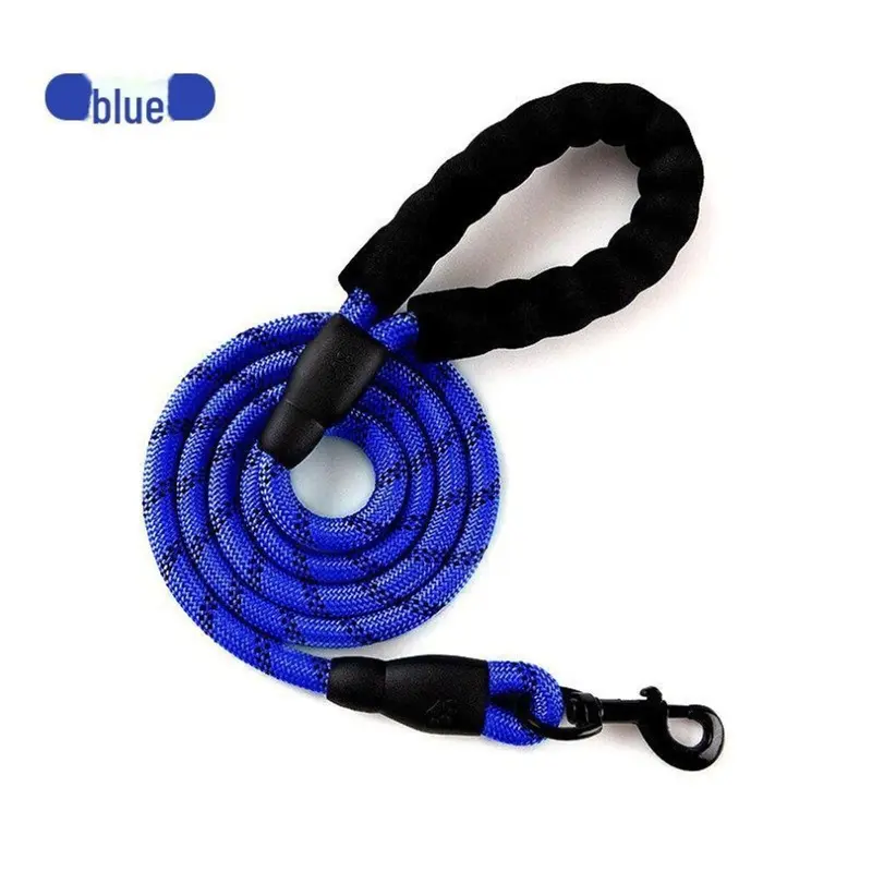New (, 5M Length, 1.2Cm Width) Reflective Nylon Dog Leash - Round Rope For & Dogs Blue Medium