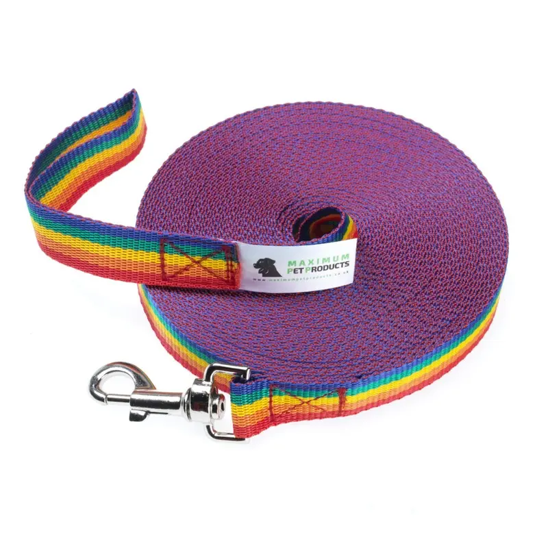 Maximum Pet Products Rainbow Dog Training Lead 50Ft/15M