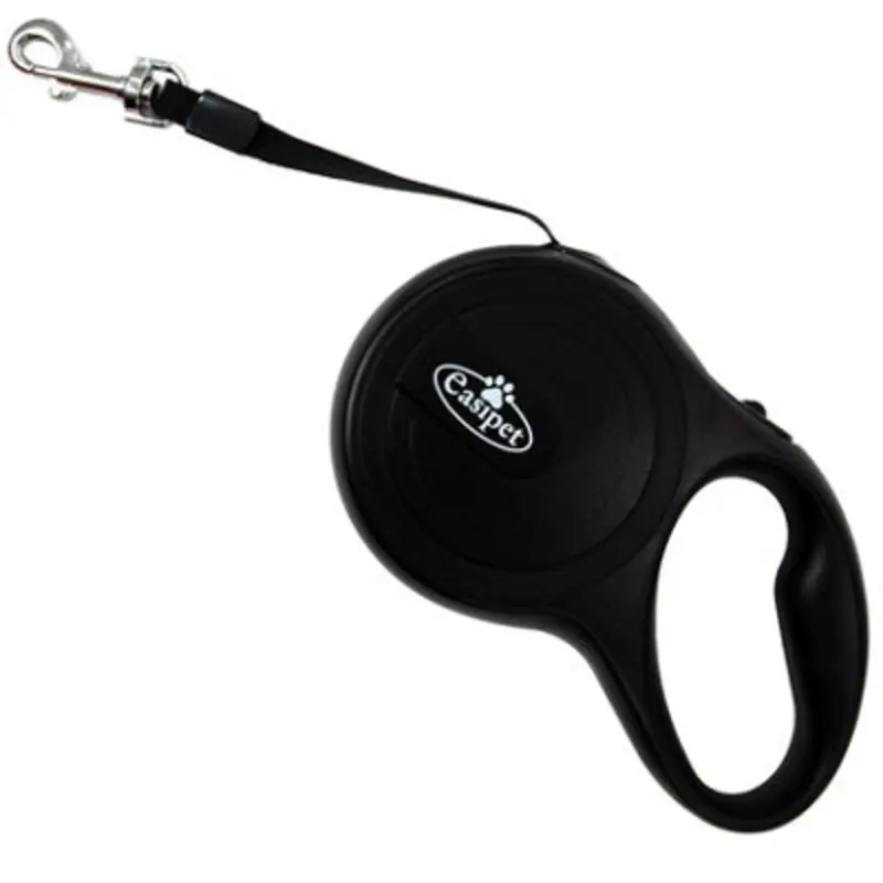B&Q Retractable Dog Lead Training Pet Leash 5M Max 25Kgs Extendable Black