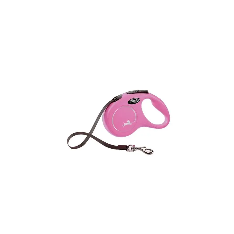Flexi Pink (5M, ) New Classic Retractable Dog Lead Small