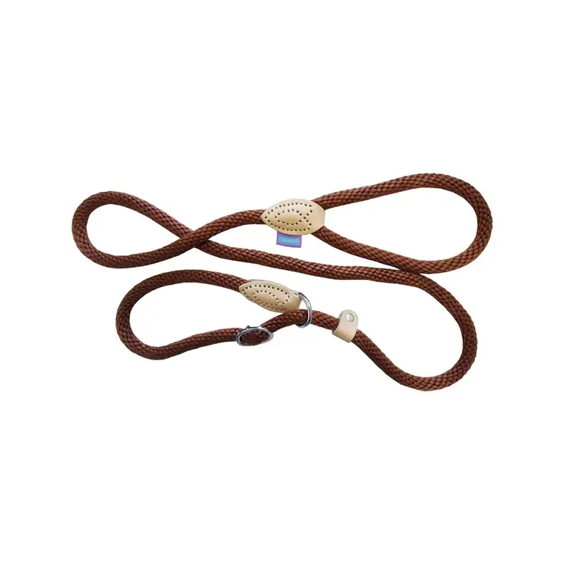 Hemmo & Co Unisex Brown 60 Inch Thin Rope Slip Lead