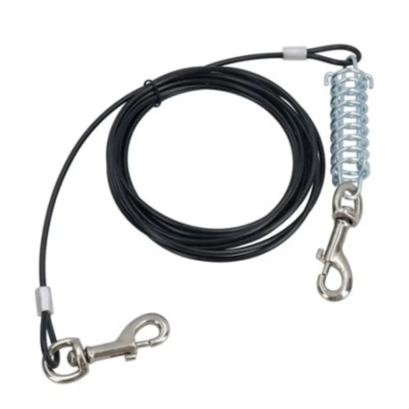 Ab Tools Black Metres Weather Resistant Strong Secure Pet Dog Tie-Out Cable Size 4.7
