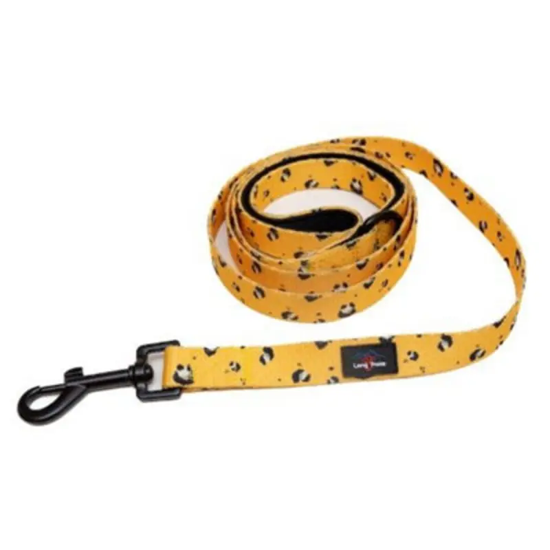 Long Paws Yellow/Black - Funk The Dog Lead-Mustard Panda Medium