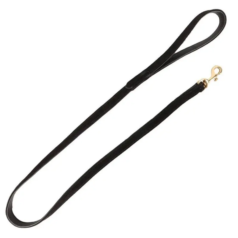 Benji & Flo Black/Gold (120Cm, ) Noble Suede Dog Lead 120Cm