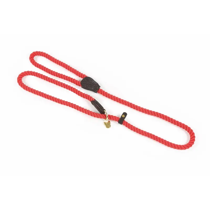 Digby And Fox Rope Slip Dog Lead - One Red 147Cm