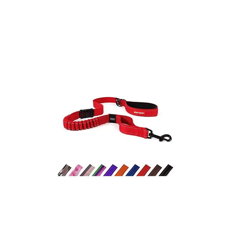 Ezydog Red Zero Shock Dog Lead | Shock Absorbing Traffic Control, Inch Size 48