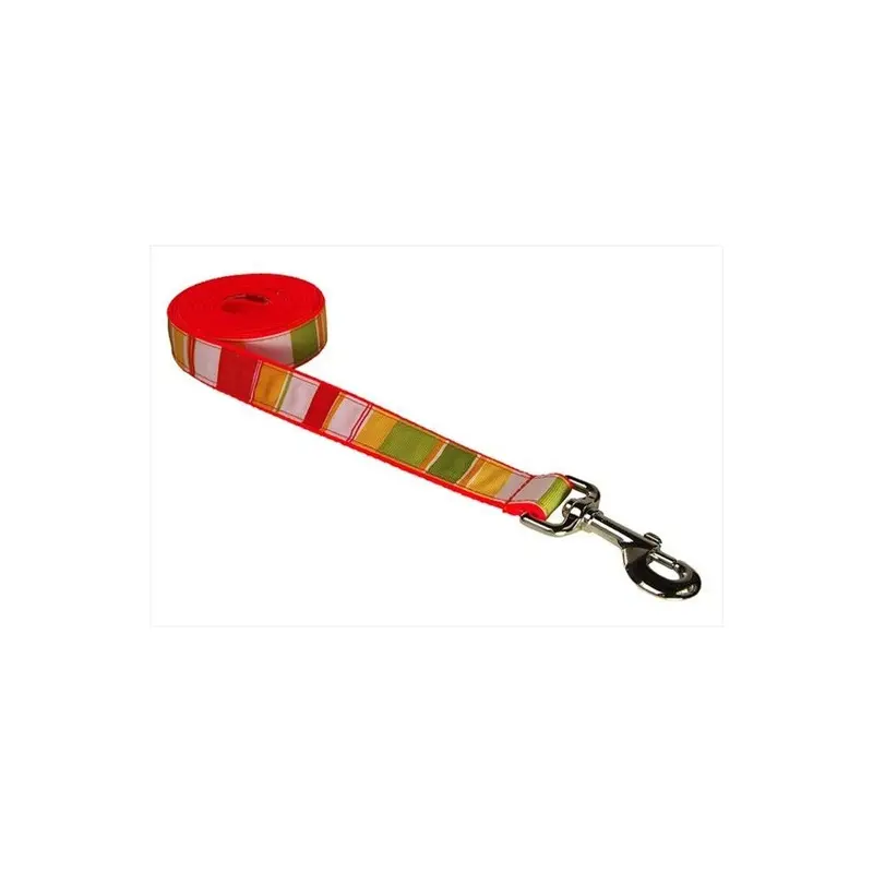 Fly Free Zone,Inc. Orange Stripe-Multi3-L 6 Ft. Multi Stripe Dog Leash, - Medium
