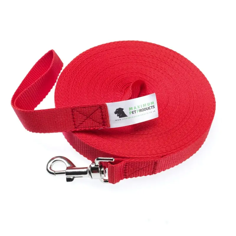 Maximum Pet Products Red Dog Training Lead 65Ft/20M