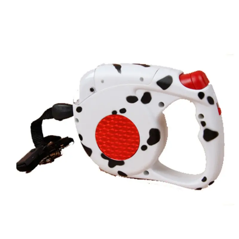Dsport White Pet Auto Stretch Traction Rope With Flashlight(White) Size 1