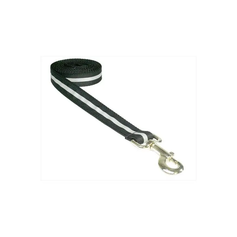 Sassy Dog Wear Black Reflective - 2-L 6 Ft. Reflective Dog Leash, - Medium