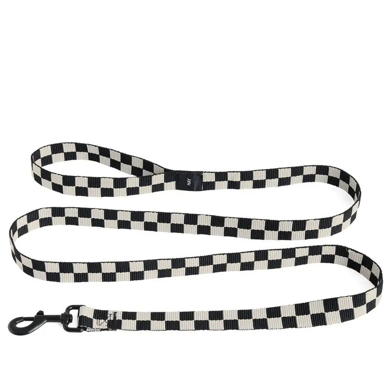 Hay Unisex Black/White Check Dog Leash