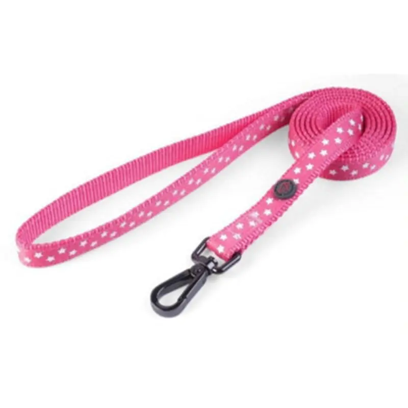 Zoon Walkabout Dog Lead Starry - Medium Pink