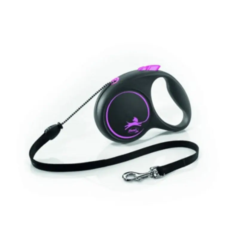 Flexi Design Cord M 5M 1-20Kg Black/Pink