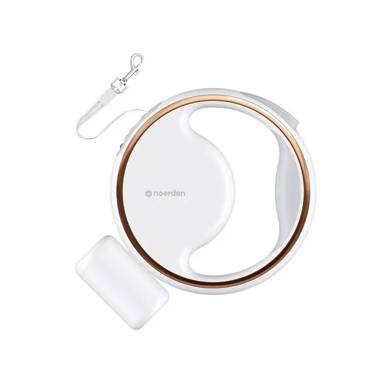Noerden Lumi Retractable Pet Leash - White, White