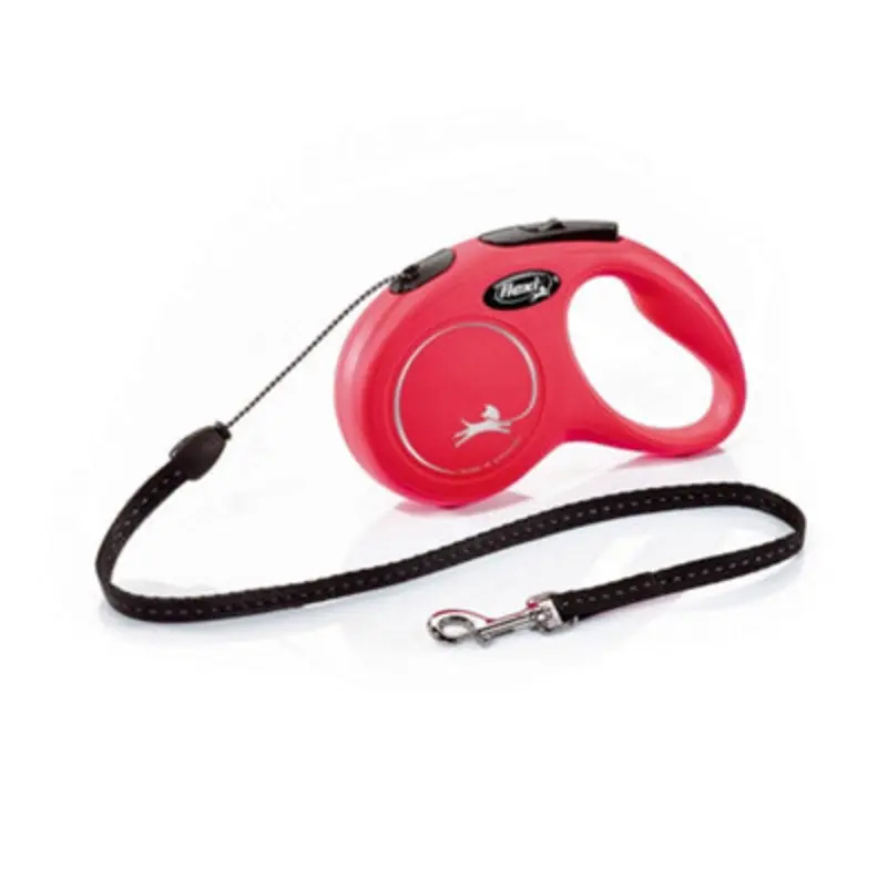 B&Q Flexi New Clic Retractable Dog Cord (8M) Red