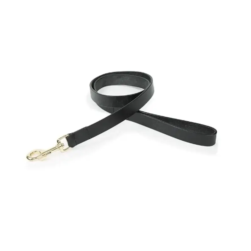 Digby & Fox Unisex Black Digby And Fox Flat Leather Dog Lead Medium