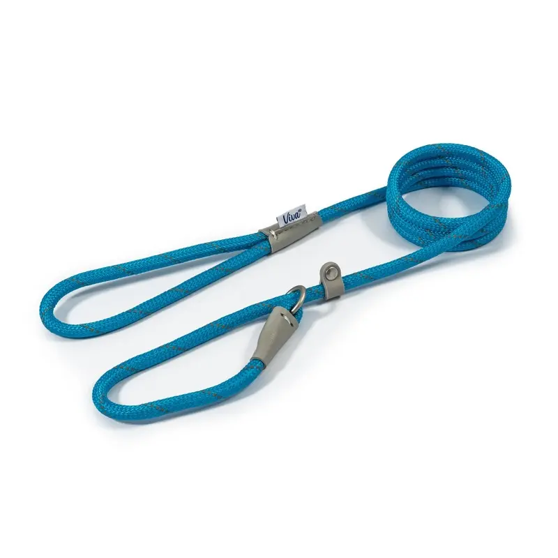 Ancol Viva Rope Slip Leads For Dogs - X 150Cm Blue 0.8Cm