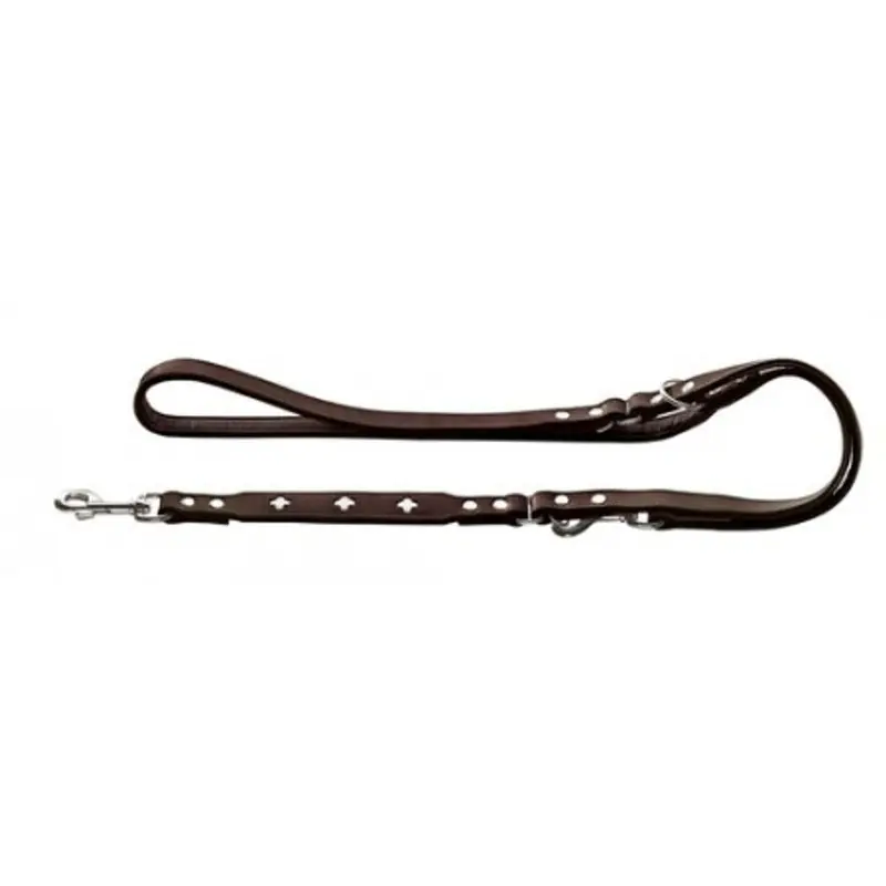 Hunter Swiss Organic Leather Training Lead, Medium, Brown/Black
