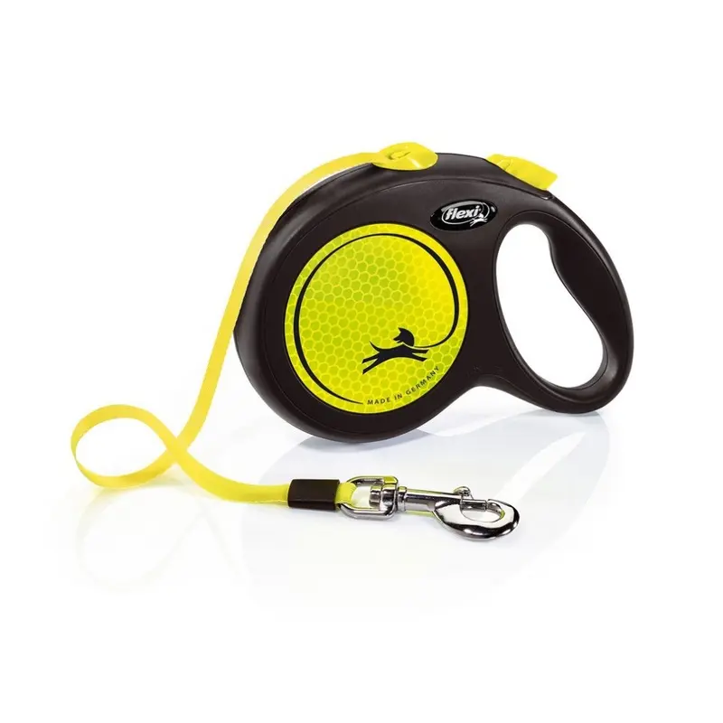 New Flexi Neon Taped Retractable Dog Lead Large