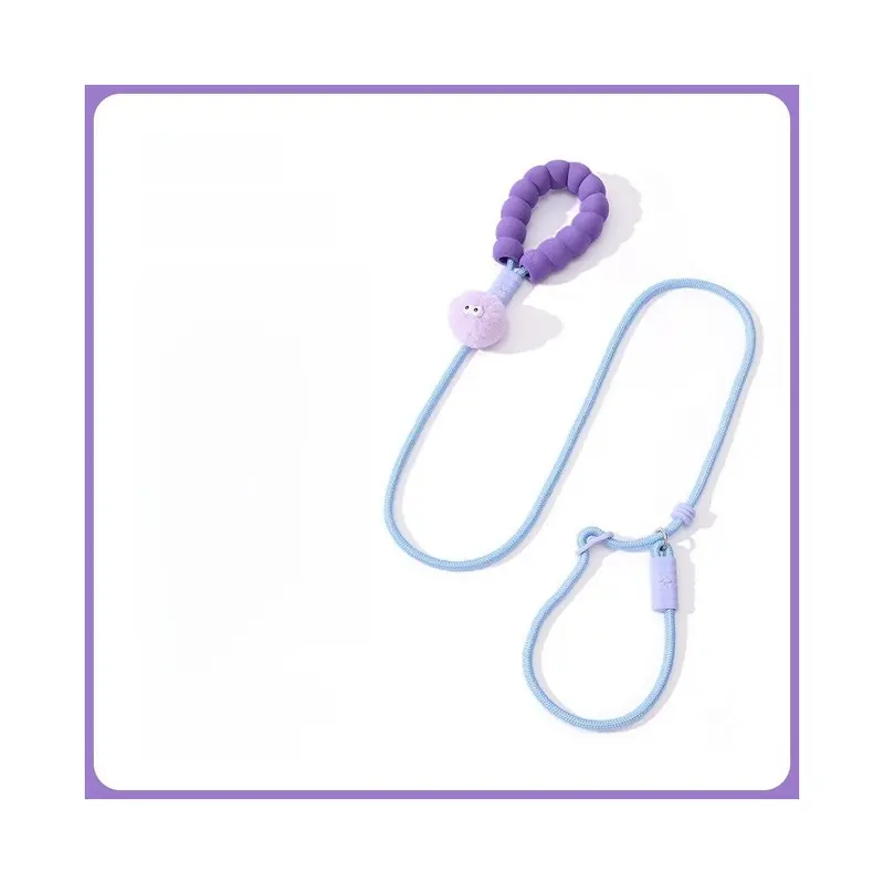Purple (Purple) Decor Cute Plush Bubble Cotton Dog Traction P Rope And Sized Dog Small