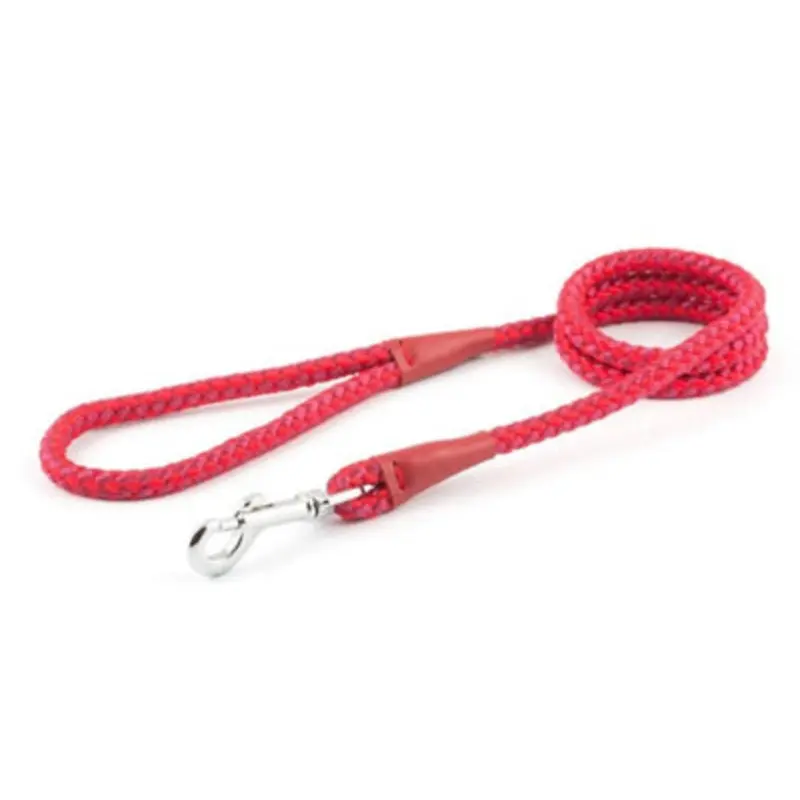 Ancol Red Heritage Nylon Rope Lead Tone 1.07M X10mm Sz 1-3 Size 2