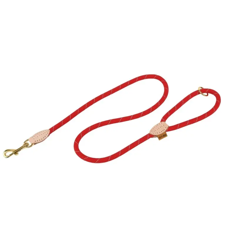 Digby & Fox (One Size, Scarlet) Reflective Leather Dog Lead