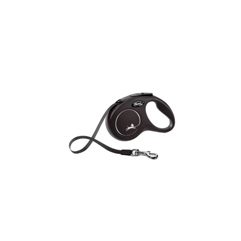 Flexi Black (5M, ) New Classic Retractable Dog Lead Small